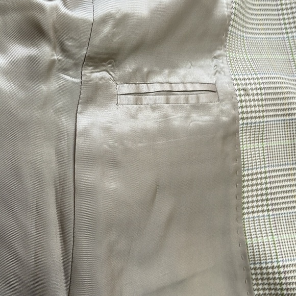 Brooks Brothers Womens Single Breasted Blazer Size 6 Silk Wool Linen Houndstooth - Picture 7 of 8